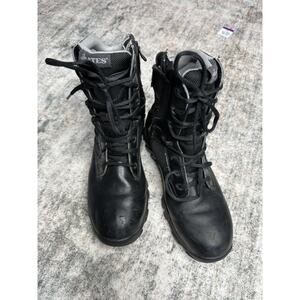 MEN'S Size 9.5 BATES 8” GX-8 SIDE ZIP GORE-TEX WATERPROOF BOOTS E02268 BLACK